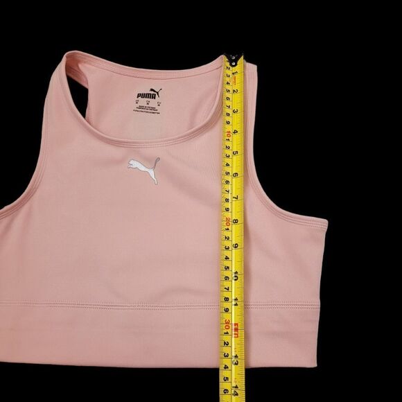 2/$20 Puma Pink With Silver Logo Sport Crop Top Size: M - Picture 6 of 7